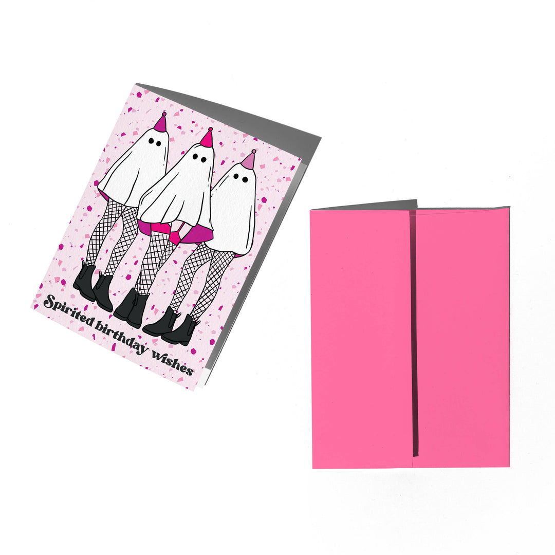 Ghost Birthday Card: Clear sleeve