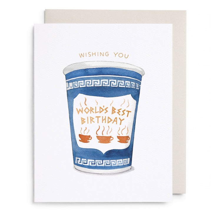"World's Best Birthday" Coffee Cup Card