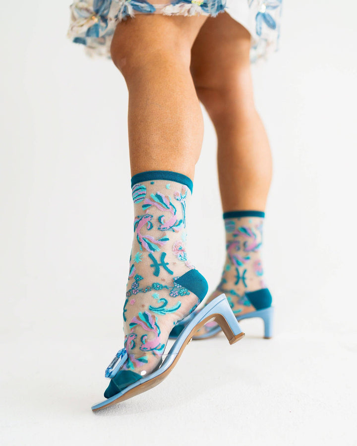 Zodiac Shimmer Socks: Pisces