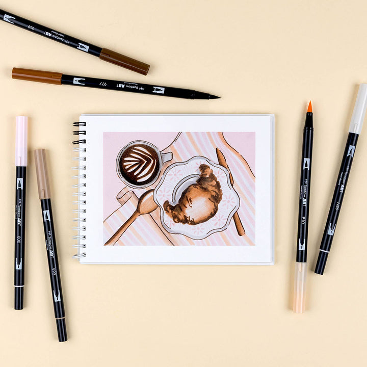 Dual Brush Markers: Coffee Break
