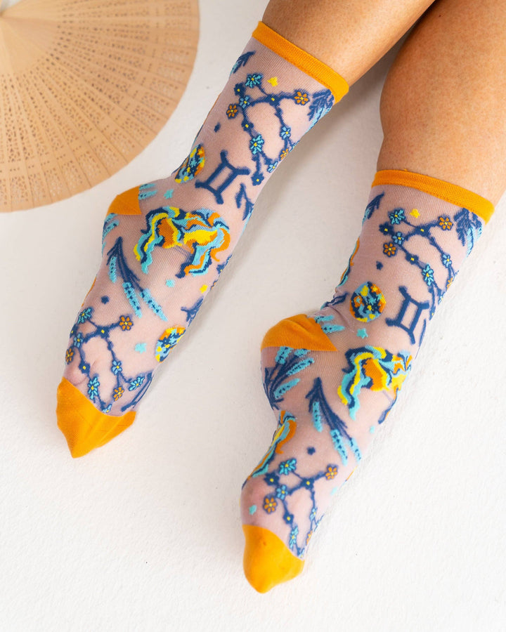 Zodiac Shimmer Socks: Gemini