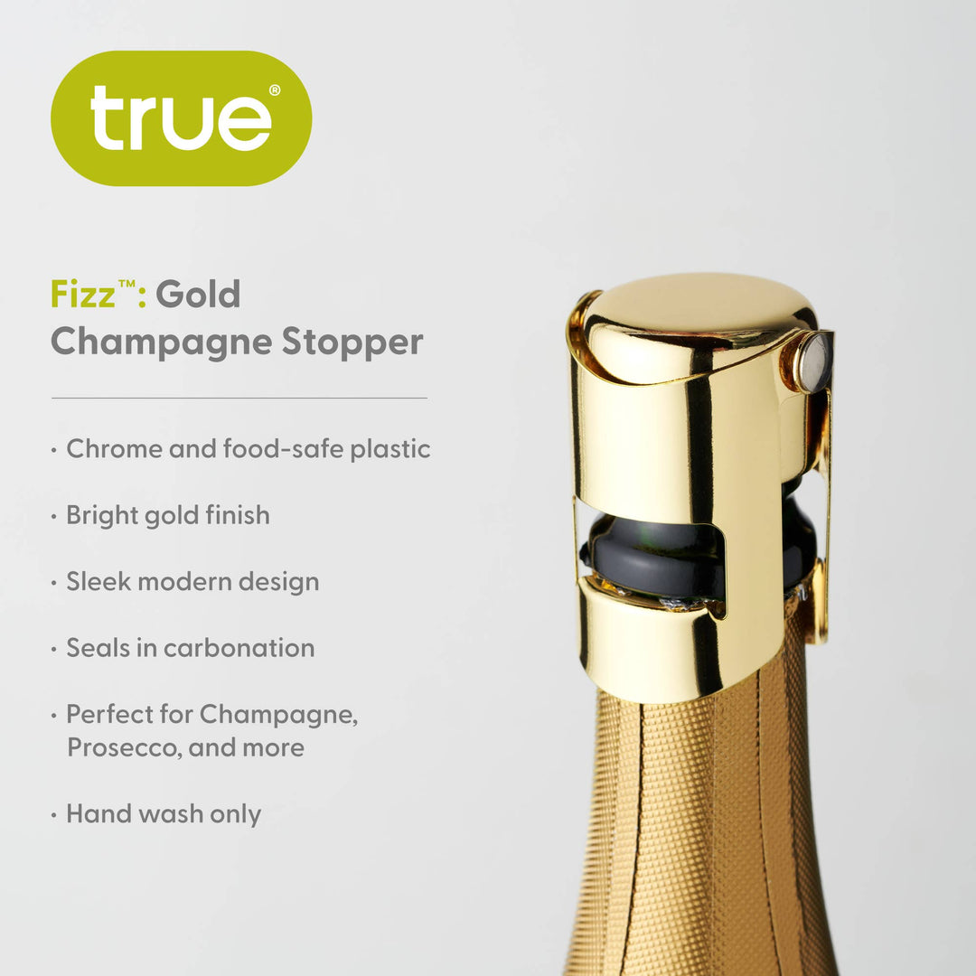 Fizz Chrome Champagne Stopper Silver