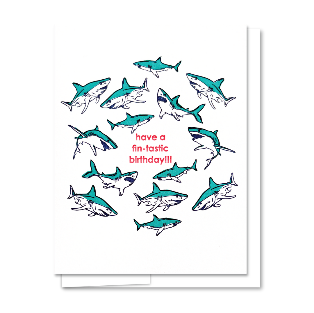 Fin-tastic Birthday - Letterpress Birthday Card