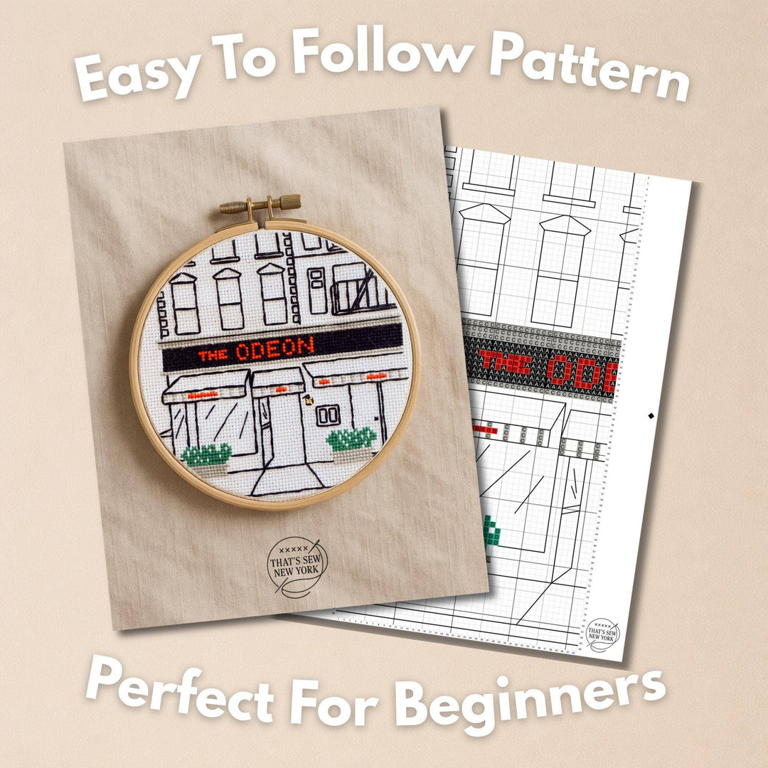 Odeon Storefront Cross Stitch Kit