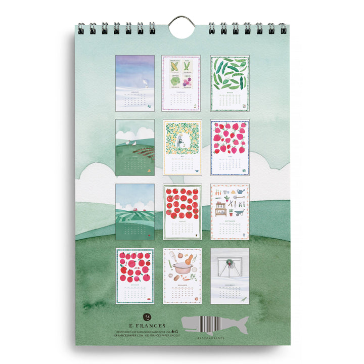 A Year in the Garden Wall Calendar, 6" x 9"