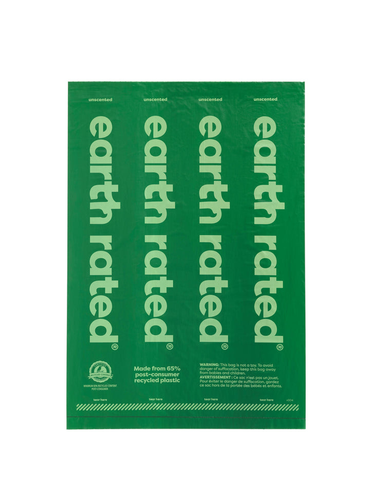 Earth Rated Unscented Poop Bags 8 Rolls