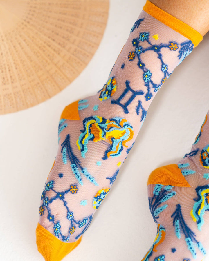 Zodiac Shimmer Socks: Gemini