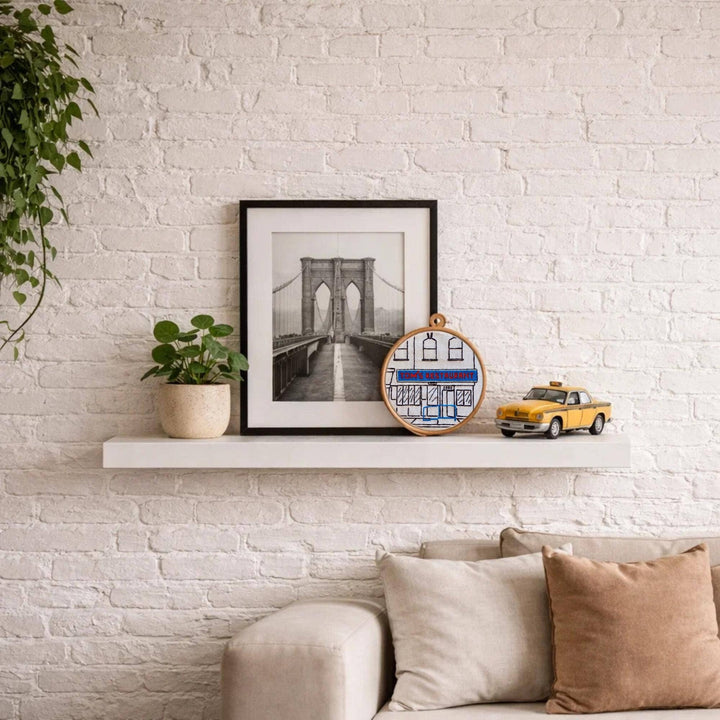 Tom’s Restaurant Storefront Cross Stitch Kit