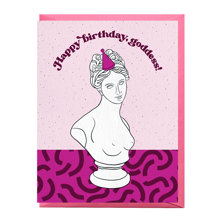 Birthday Goddess Card: Clear sleeve