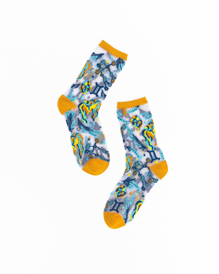 Zodiac Shimmer Socks: Gemini