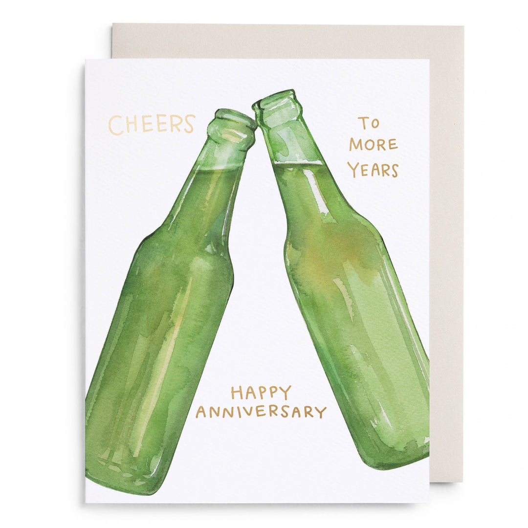 Beer Cheers Anniversary Greeting Card