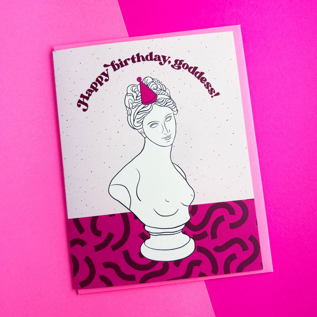 Birthday Goddess Card: Clear sleeve