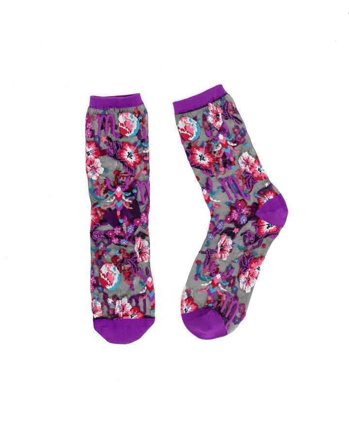 Zodiac Shimmer Socks: Scorpio