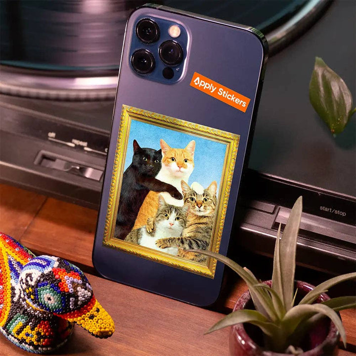 Kitty Family by Toiletpaper - Die-Cut Sticker
