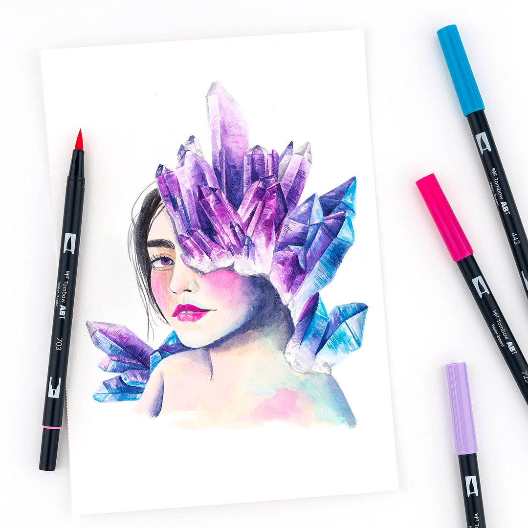 Dual Brush Pen Art Markers: Galaxy 10-Pack