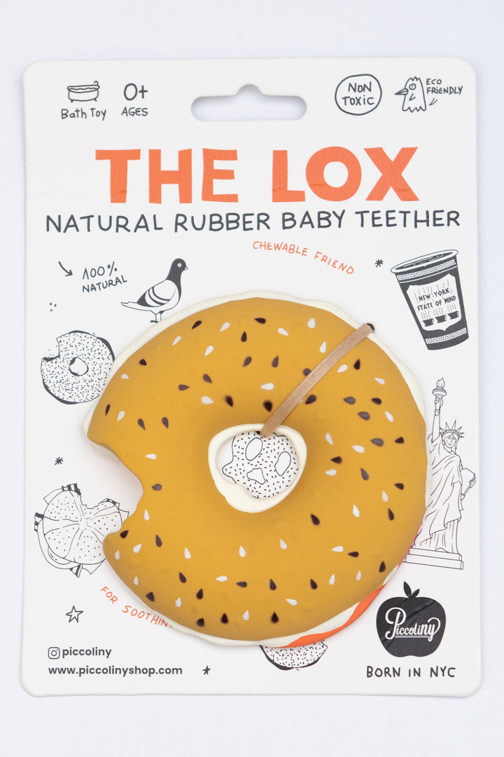 The Lox Bagel Natural Rubber Baby Teether