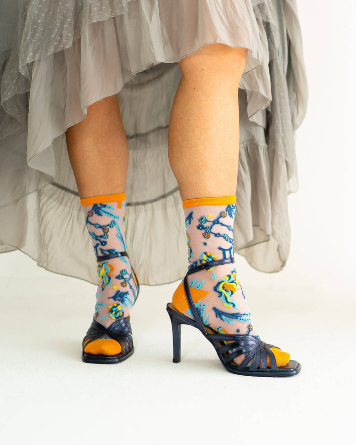 Zodiac Shimmer Socks: Gemini