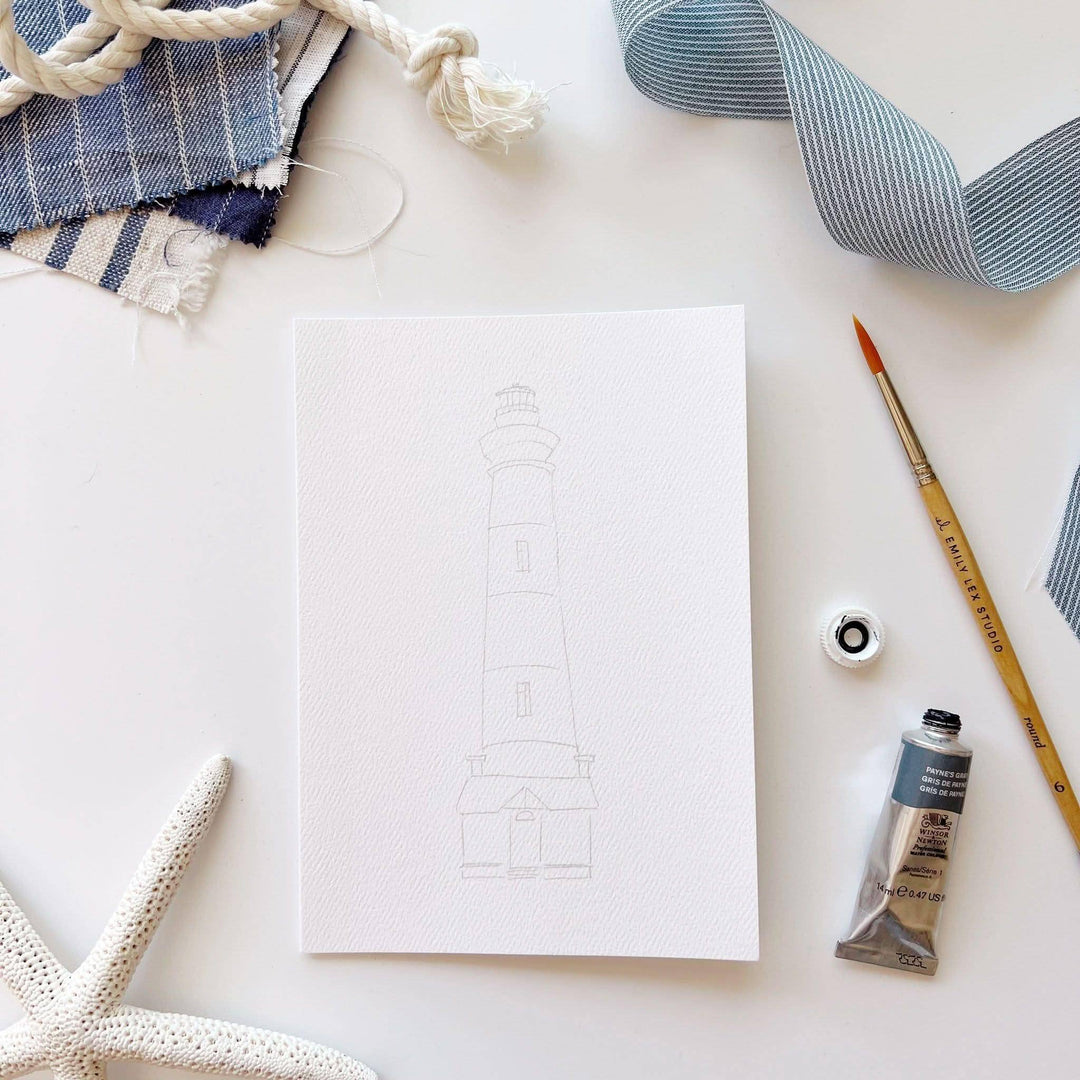Seaside Paintable Notecard Set
