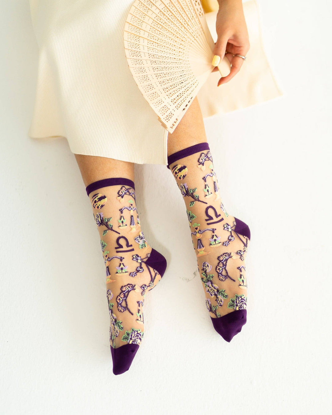 Zodiac Shimmer Socks: Libra