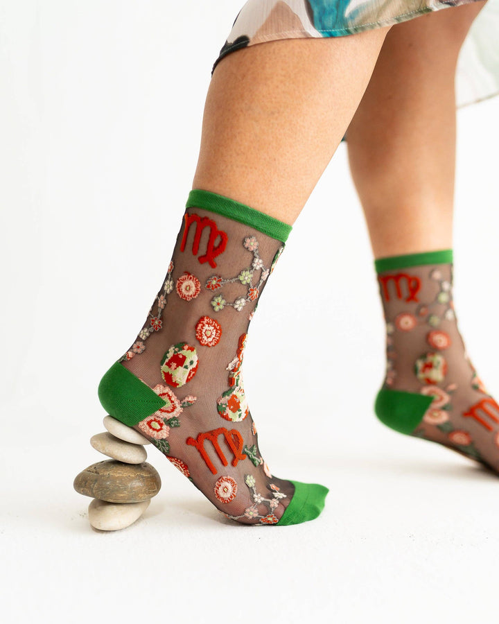 Zodiac Shimmer Socks: Virgo