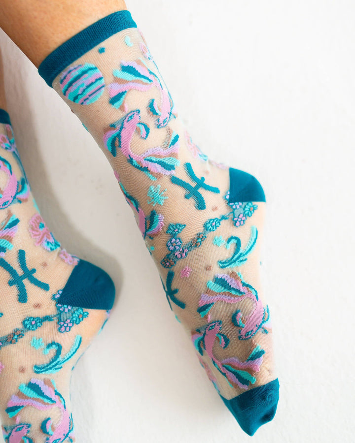 Zodiac Shimmer Socks: Pisces