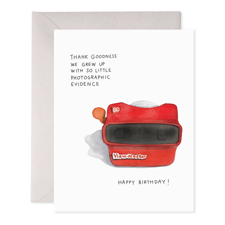 "Photographic Evidence" Viewfinder Birthday Card