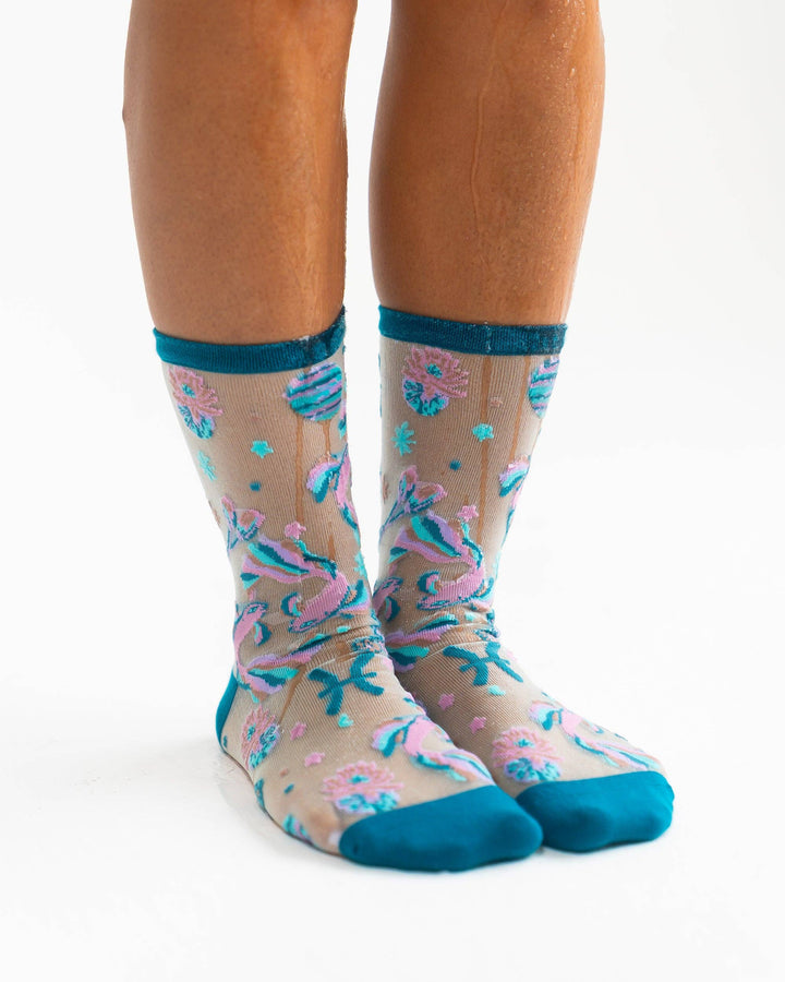 Zodiac Shimmer Socks: Pisces