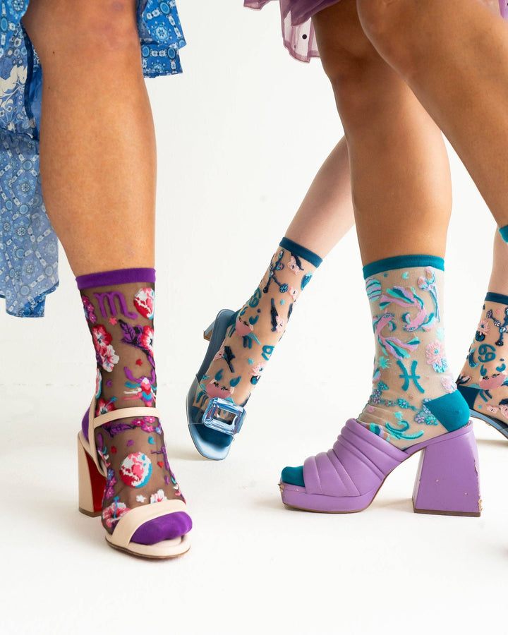 Zodiac Shimmer Socks: Pisces