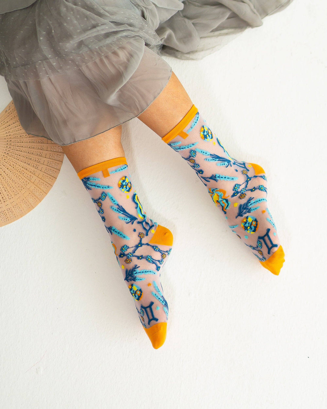 Zodiac Shimmer Socks: Gemini