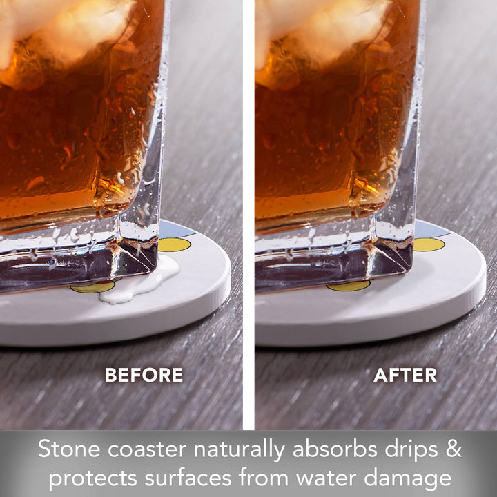 FLW Caberet Dinnerware Patterns 4 Pack Round Stone Coasters