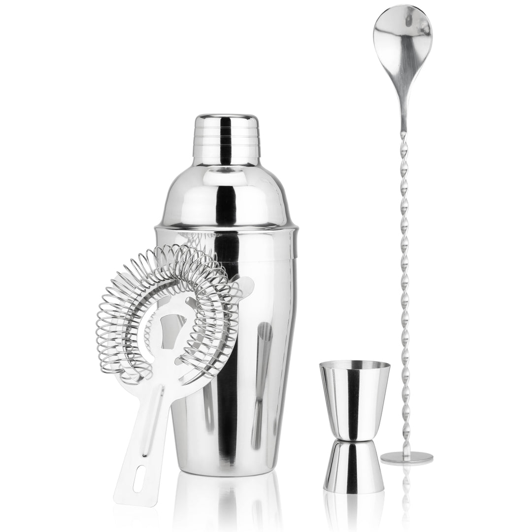 Stainless Steel Barware Set of 4 ASSORTED COLORS