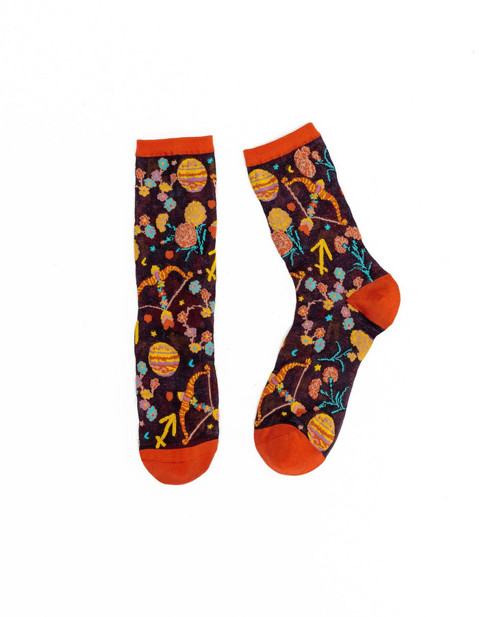 Zodiac Shimmer Socks: Sagittarius