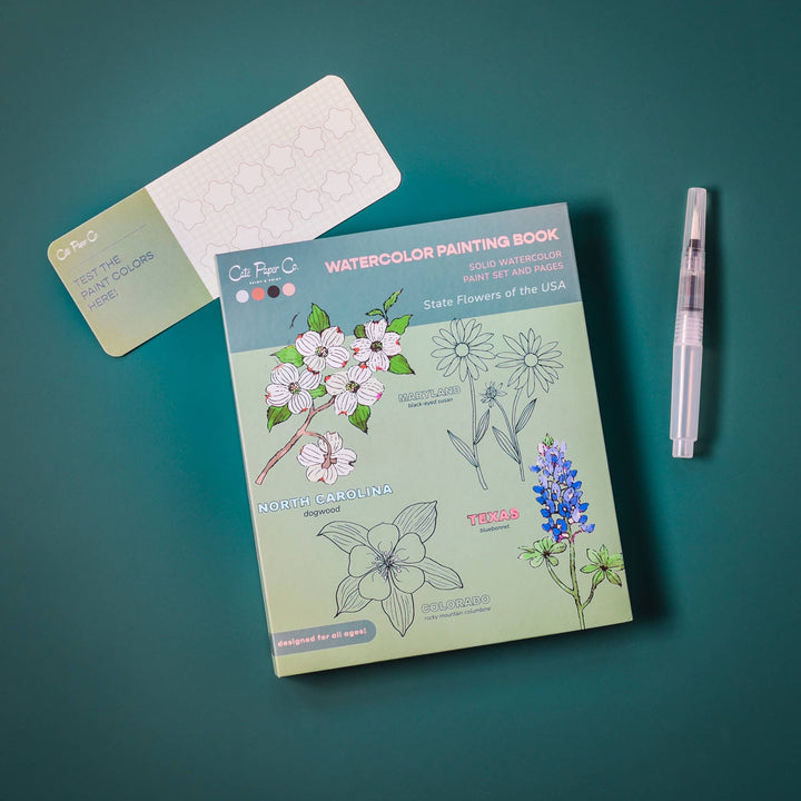 State Flowers Watercolor Book & Paint Set