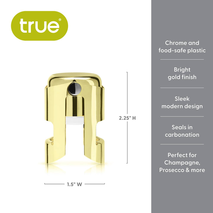 Fizz Chrome Champagne Stopper Silver