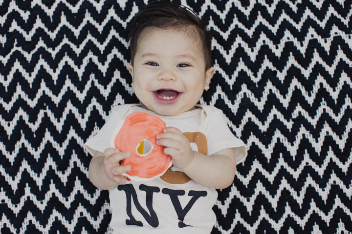 The Lox Bagel Natural Rubber Baby Teether