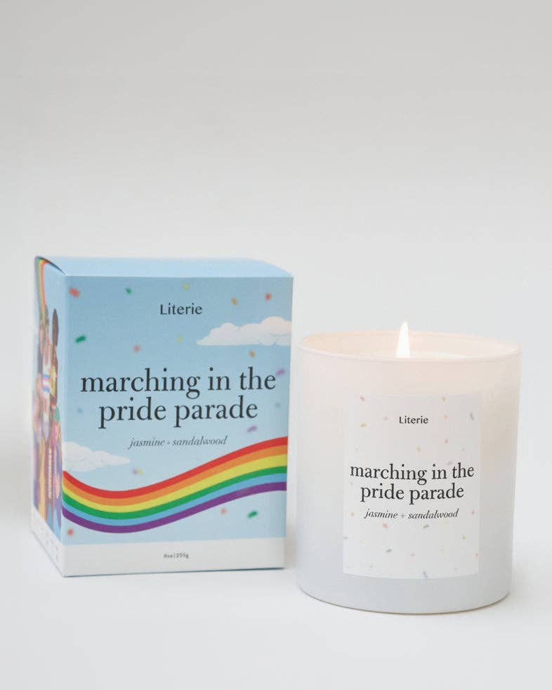 Marching in the Pride Parade