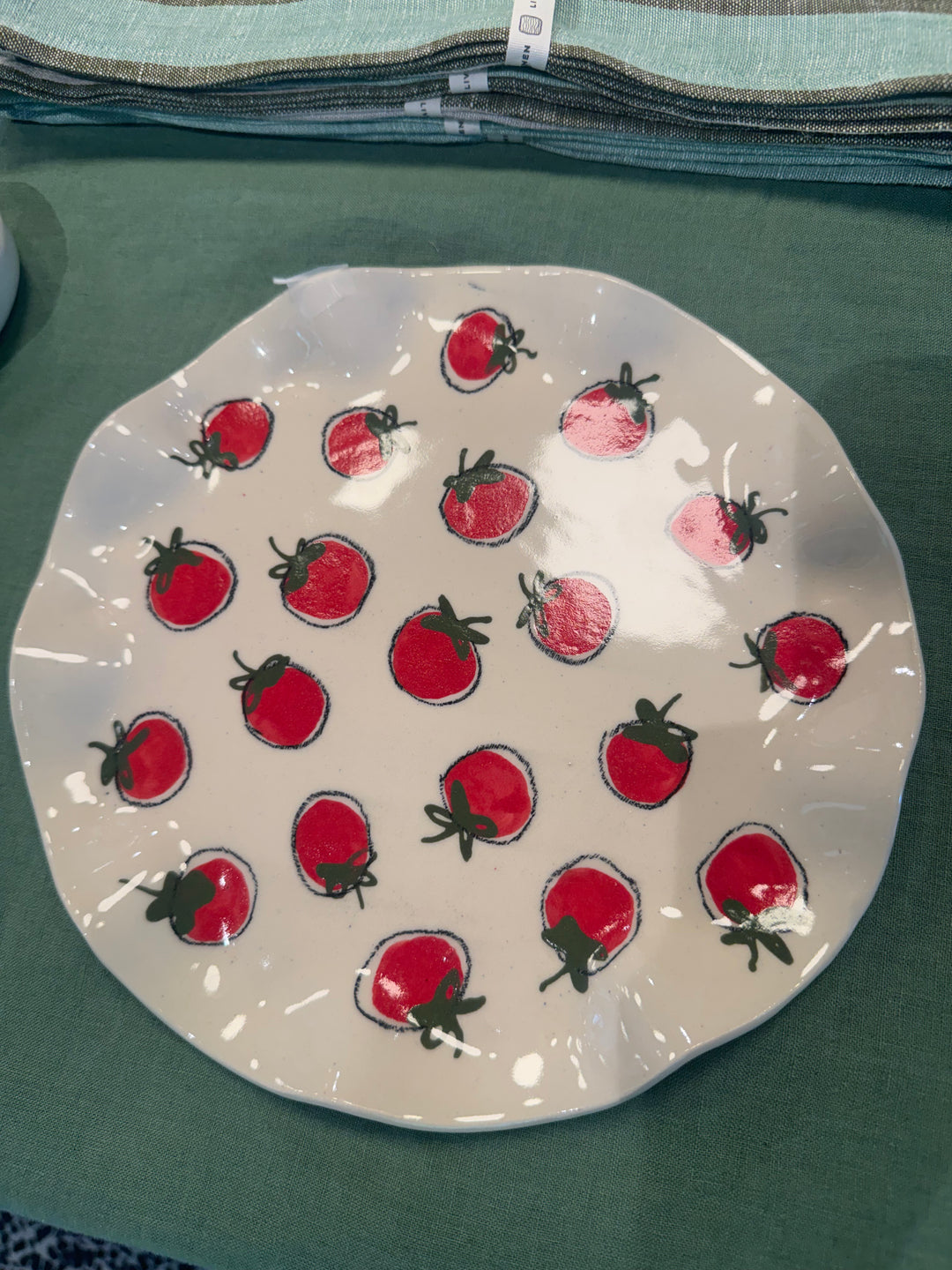 Wavy Tomato Plate By Heather Weston