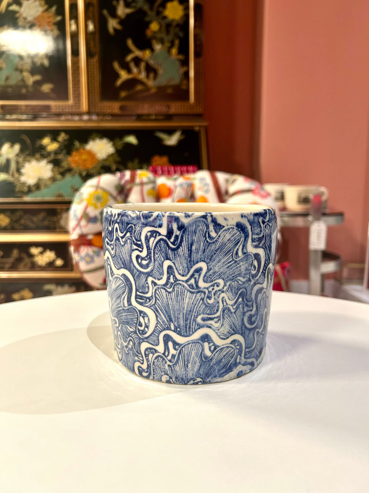 Blue Abstract Planter