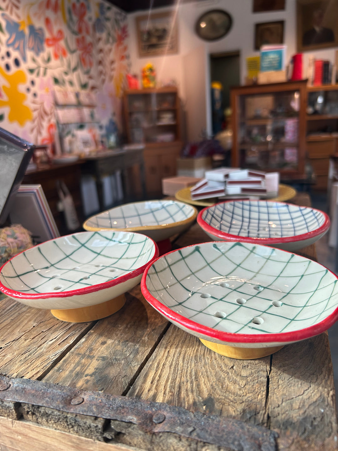 Checkered Trinket-Soap Dish