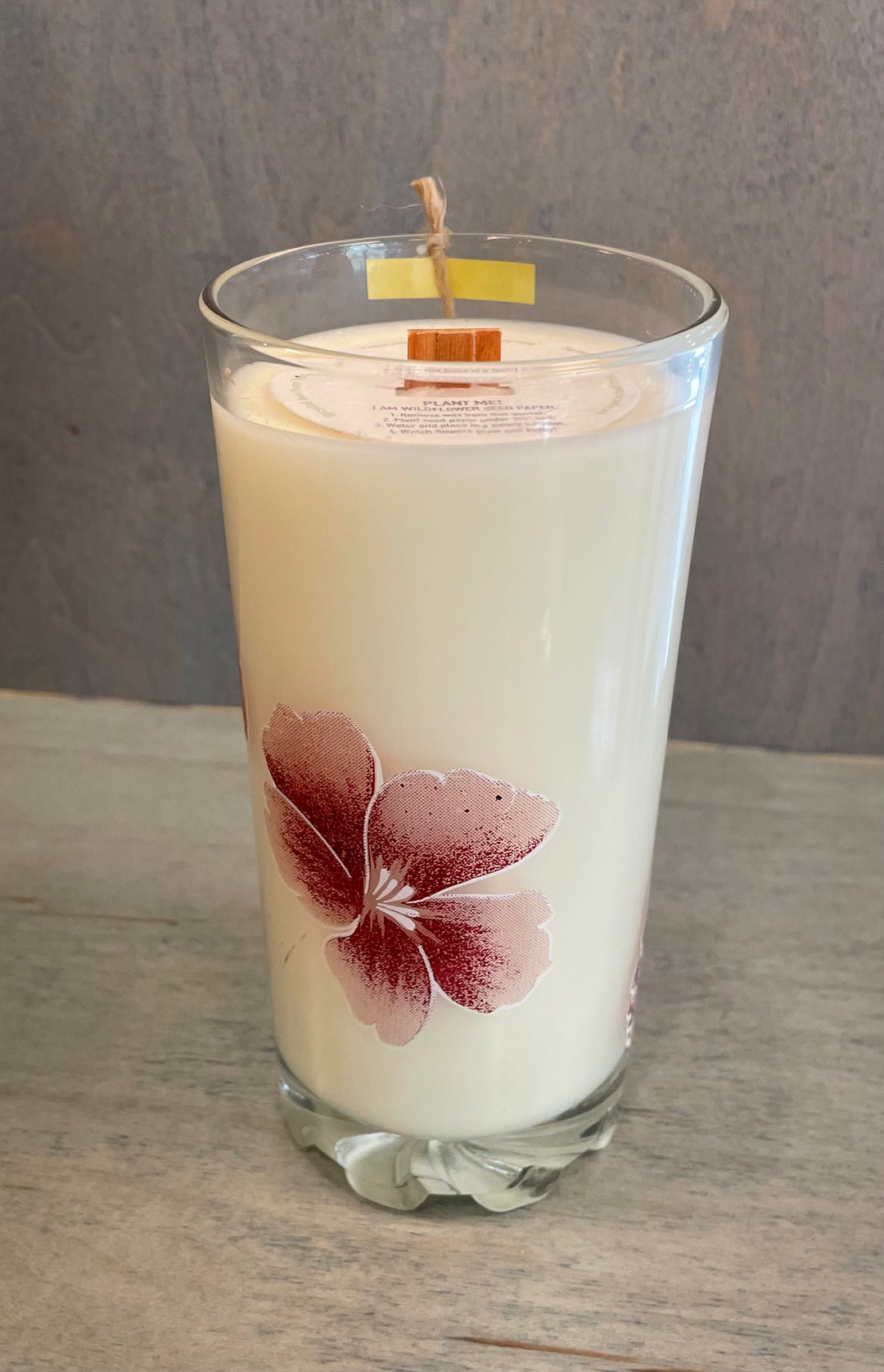 Glow to Grow Pink Orchid Tall Glass Candle