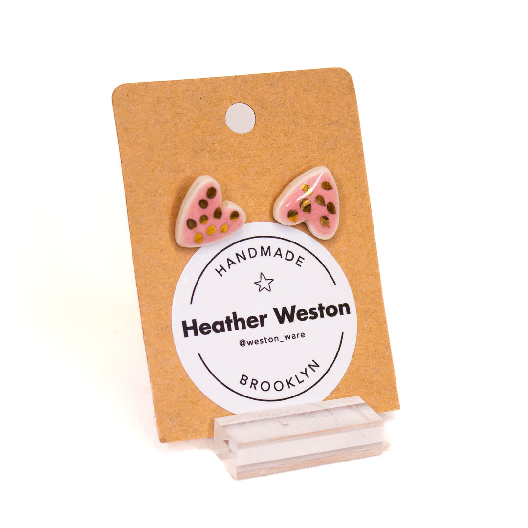 Luster heart earrings