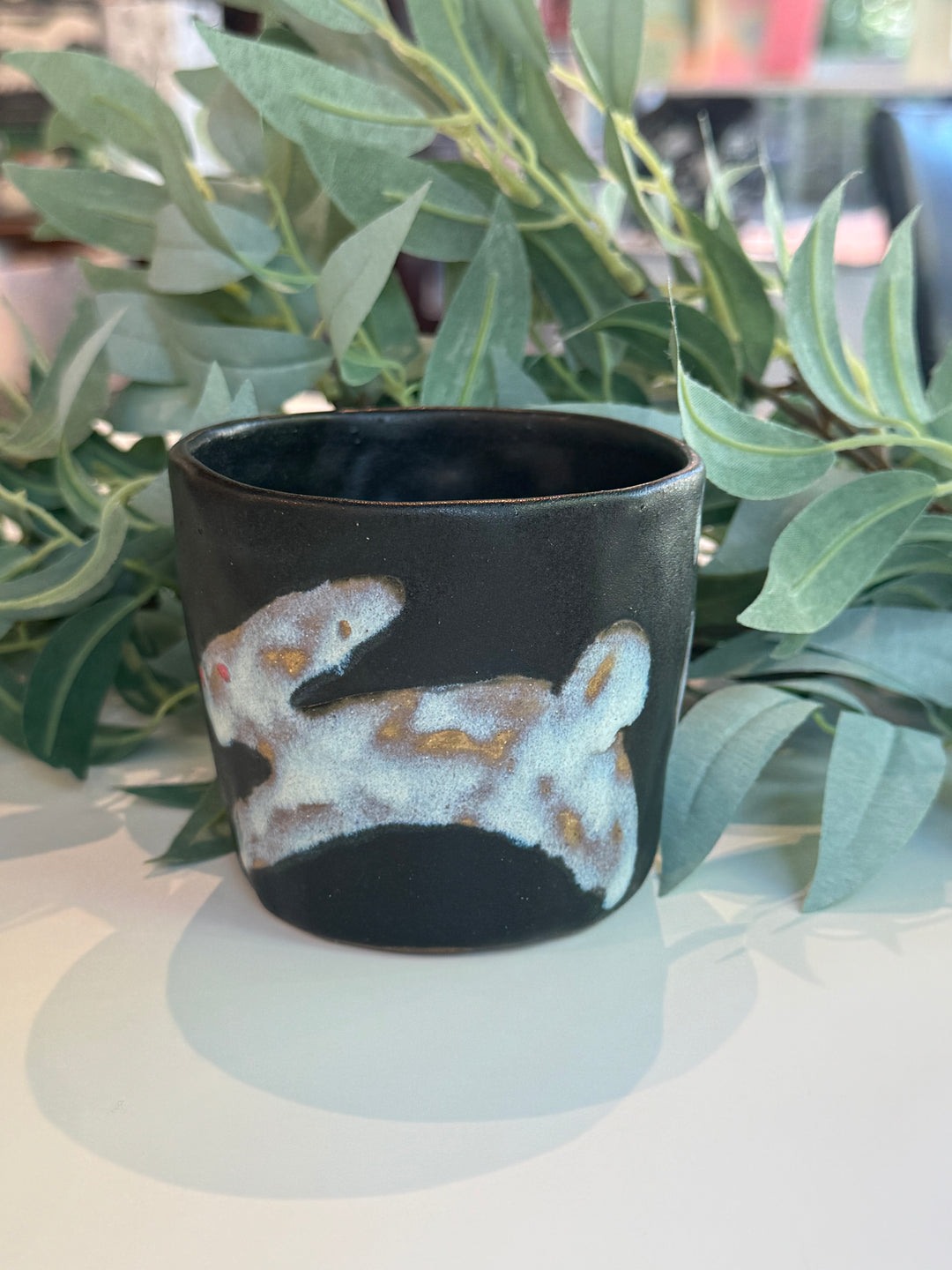 Black Bunny Satchiko Ceramic Cup