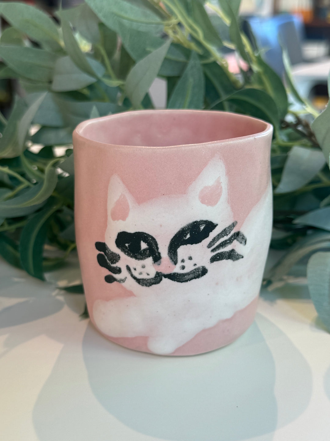 Pink Cat Satchiko Ceramic Cup