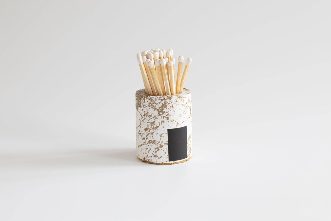 White Cylinder Striker 3 Piece Set w/ Palo Santo