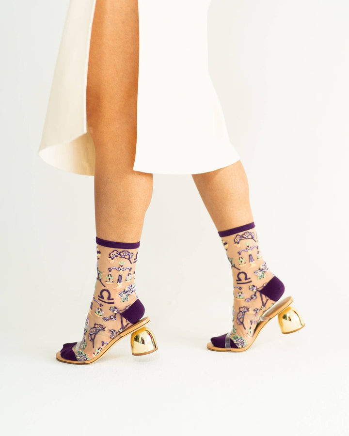 Zodiac Shimmer Socks: Libra