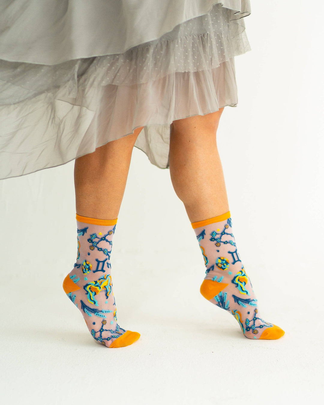 Zodiac Shimmer Socks: Gemini