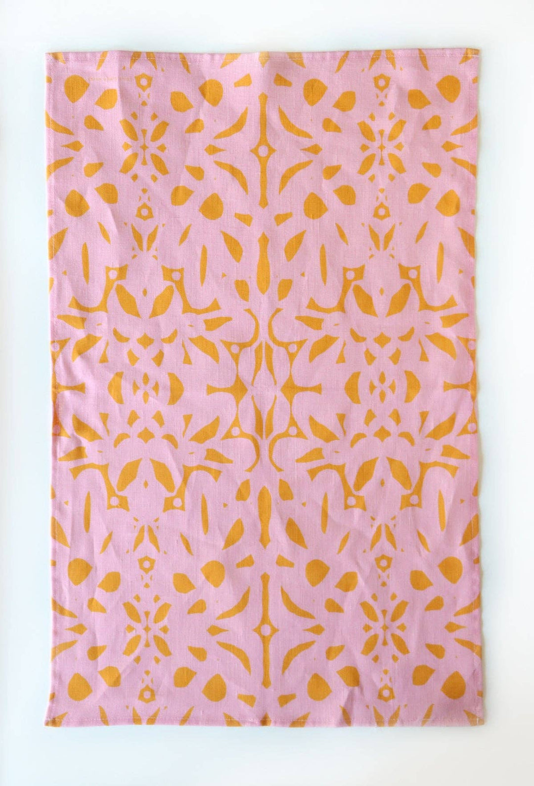 Trellis Tea Towel, pink