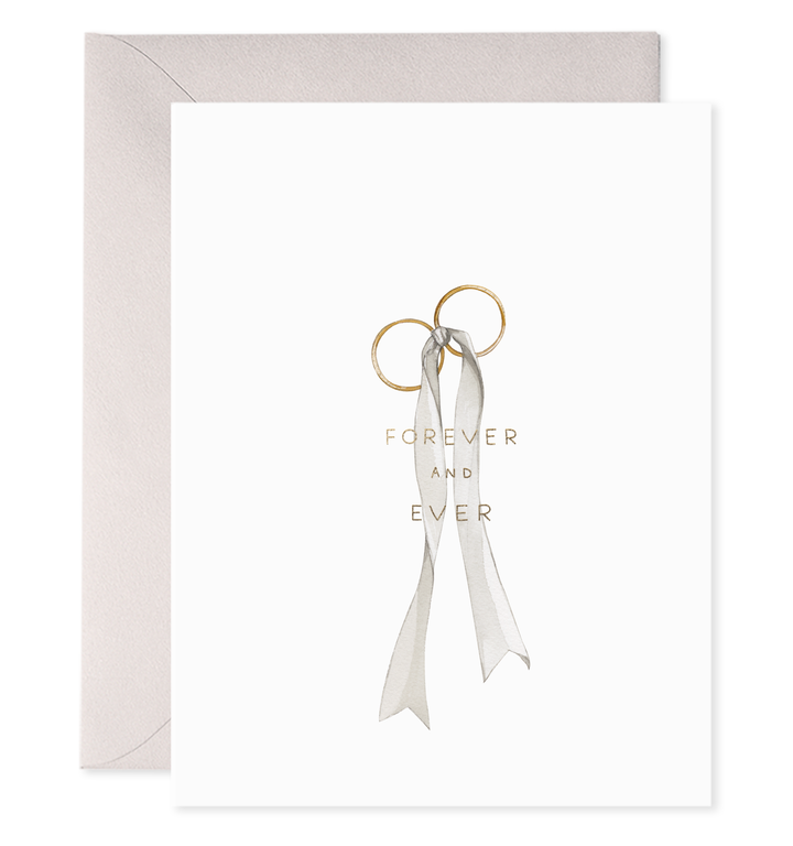 "Forever and Ever" Wedding Rings Card