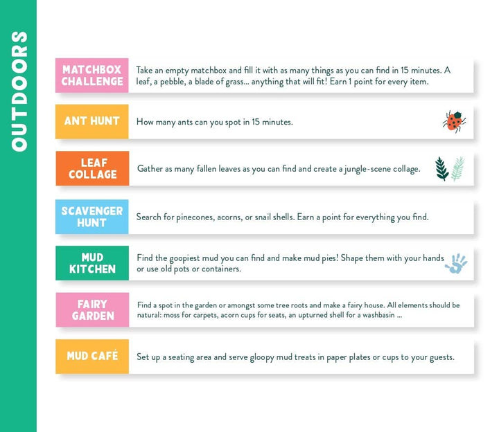 Things to do outdoors: 100 Activities