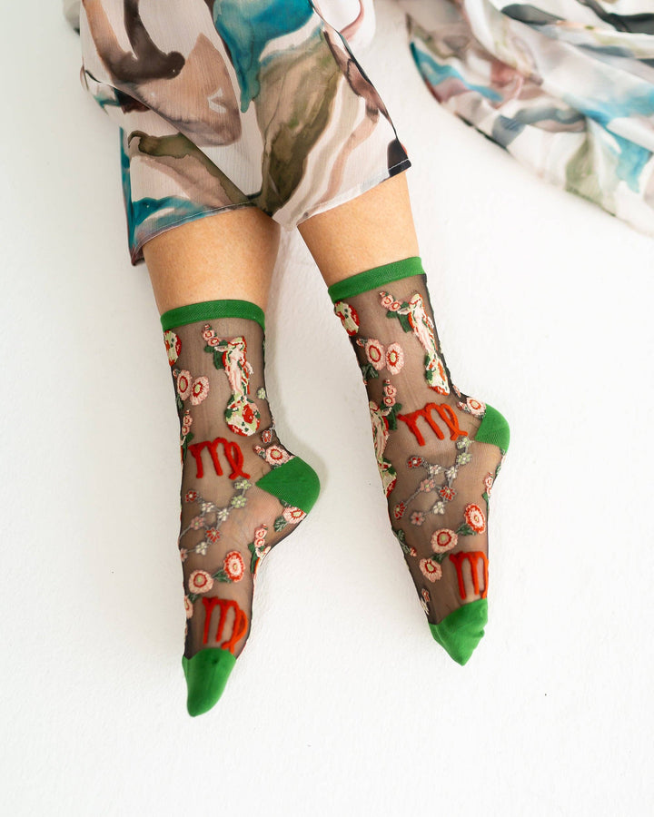 Zodiac Shimmer Socks: Virgo